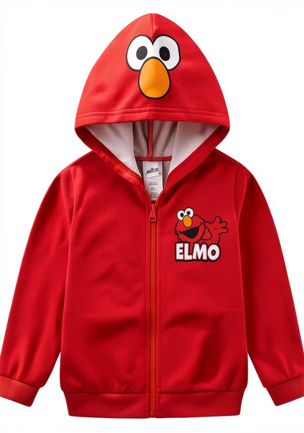Sesame Street Elmo Boys Hoodie for Toddlers Red 3T-0
