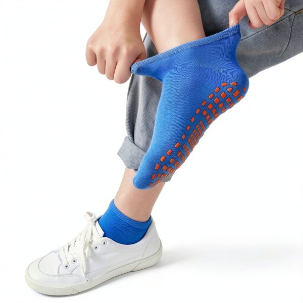 Kids Grip Socks BrandX Non Slip Yoga Socks 6 Pack-5