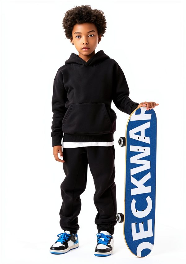 Kids Sherpa Hoodie BrandX Fleece Lined Boys-1