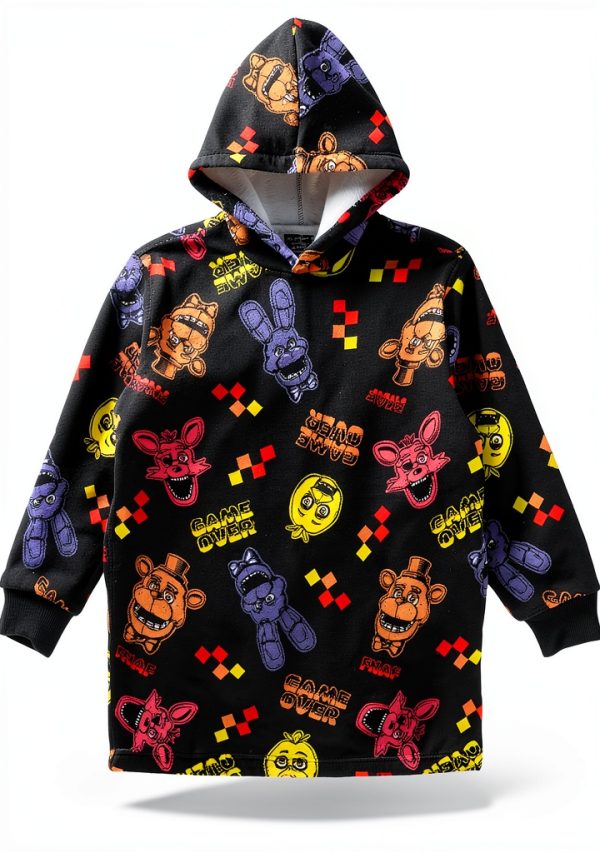 Five Nights Freddy’s Kids Sherpa Hoodie Warm-1