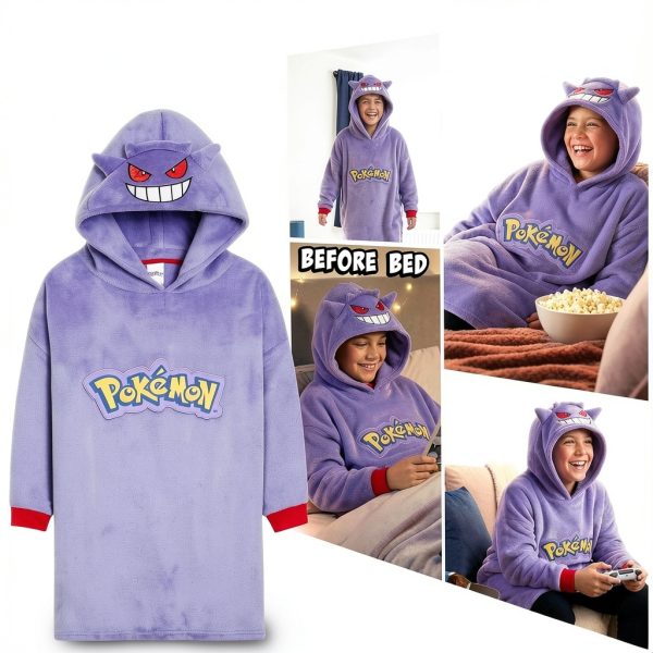 Pokemon Fleece Hoodie Blanket for Boys-1