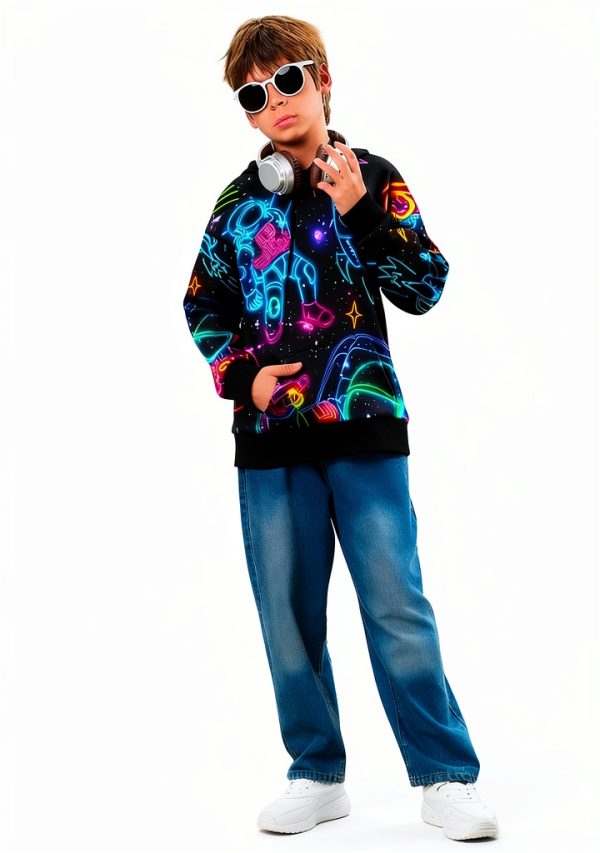 Boys Fashion Hoodies Sweatshirts Rugby Galaxy-8